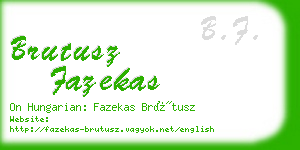 brutusz fazekas business card